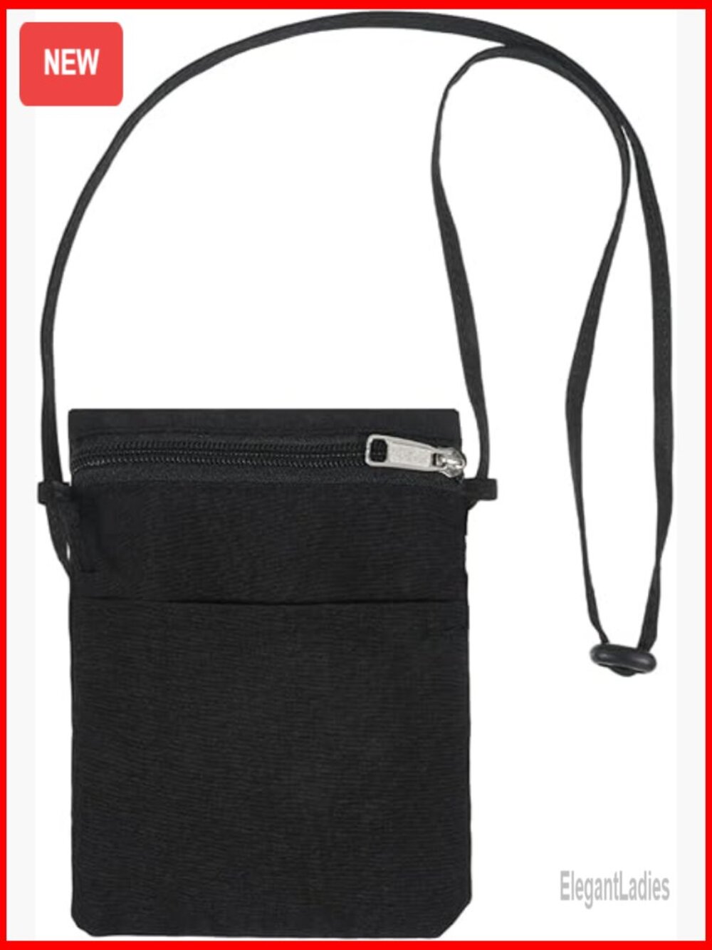 Small Nylon Crossbody Bag Minimal Chic Adjustable Strap Lightweight Zipper Purse